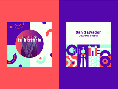 San Salvador, social media branding city branding design flat illustration illustrator logo social media vector