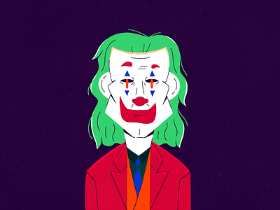 Joker clown design flat illustration illustrator joaquin phoenix joker photoshop