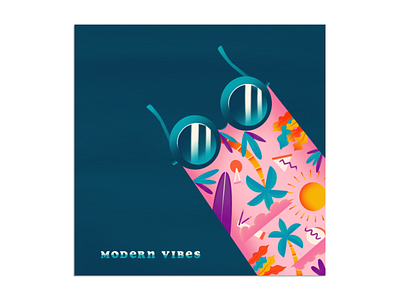 Modern Vibes cover design illustration playlist spotify