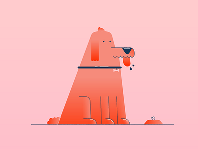 Happy dogg design dog flat illustration illustrator vector