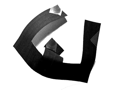 "E" analog design typography