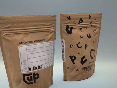 The People's Cup Coffee Packaging branding design package design typography