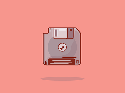 1/100 The Floppy Disk 100days dribble floppydisk graphic design logo logodaily oldschool retro save sketchapp vector