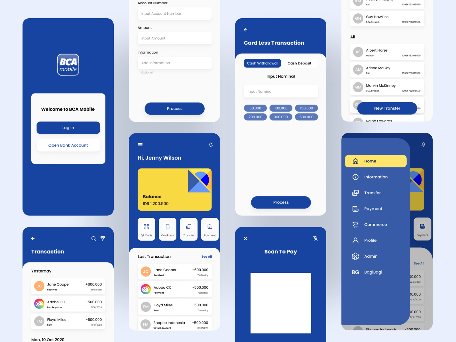 BCA Mobile - Application Redesign by Rid on Dribbble