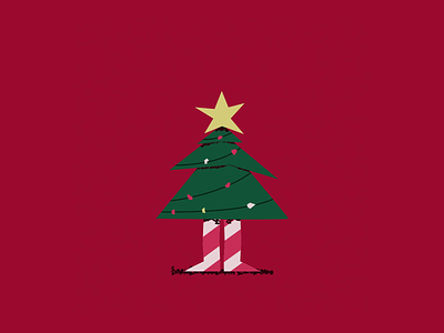 Christmas Tree Boi 2d adobe after effects animation character character animation gif mograph motion design motion graphics