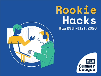 rookie hacks adobe illustrator event branding graphic design hackathon human illustration