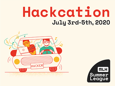 Hackcation adobe illustrator car graphic design human illustration vacation