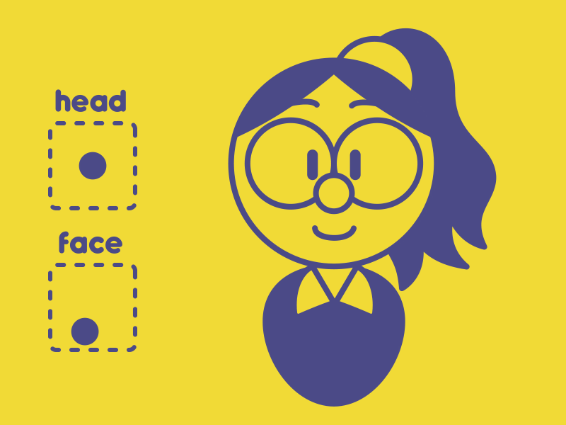 Head after effects animated character face gif girl