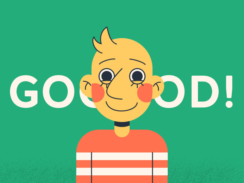 Gooooood! after effects facial expressions gif happy illustration motion graphic