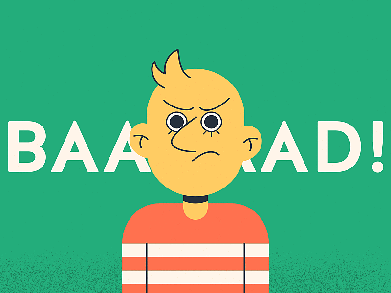 Baaaaaaaaad! adobe illustrator after effects animated facial expressions gif