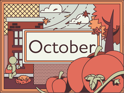 October adobe illustrator fall graphic design illustration pumpkin spice pumpkins