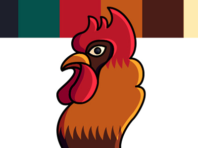 10 minute logo animals illustration logo rooster simple