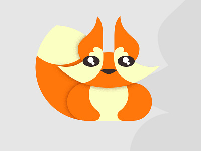 Fox Logo art branding circles cute digital fox illustration logo orange simple