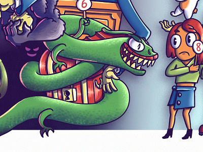 Malicious Auction art auction design doodle drawing evil girl illustration snake treasure