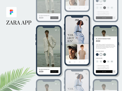 Zara App ReDesign app branding design flat ui ux vector