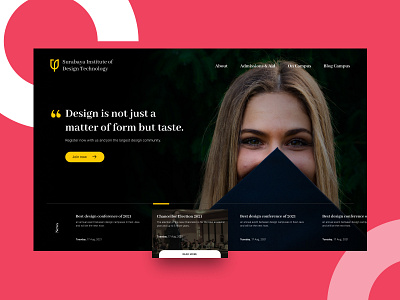 Landing Page University for Inspiration app branding design flat illustration ui ux website