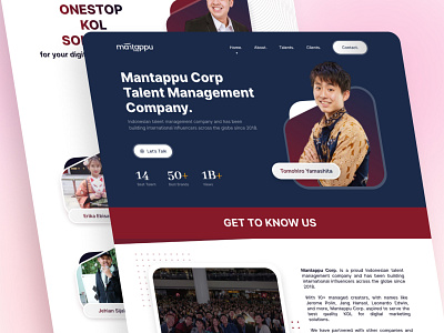Mantappu Corp - Digital Agency Landing Page agency artist branding colorful design home page landing page management ui ux website website design
