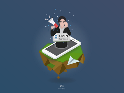 Isometric Illustration - Open Recruitment