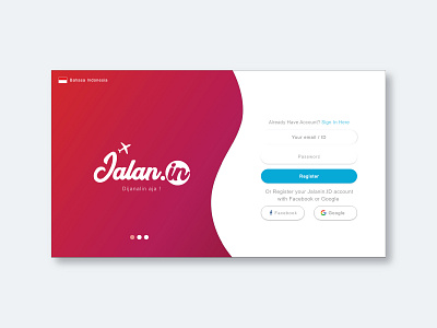 UI Design for Jalanin.id - Sign in ui ux design