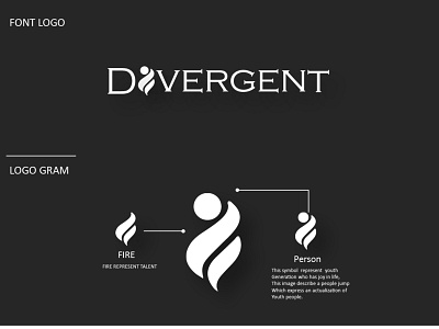 Divergent Logo logo 2d logo design