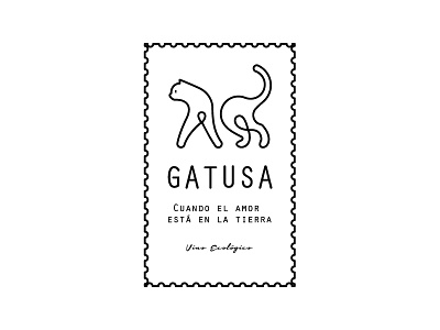 Label wine Gatusa cat eco icon icons label logo vector wine