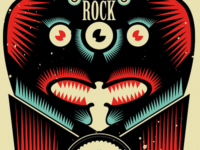 Ethnic Rock Poster eyes illustration logo mosnter music rock vector