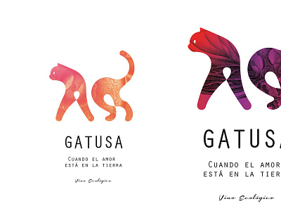 Logo Wine Gatusa colour eco grapes graphicdesign logo love type wine