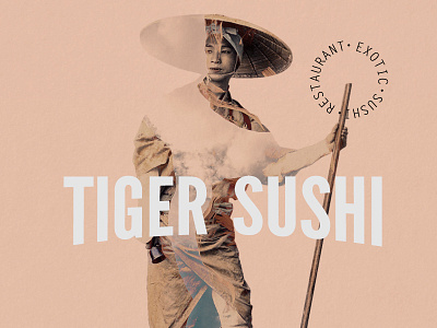 Tiger Sushi Restaurant Project collage food japan restaurant sushi tiger type