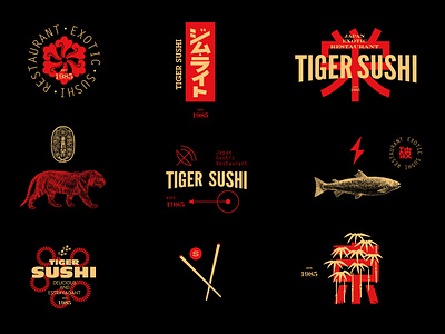 Tiger Sushi / Restaurant / Combo Logo