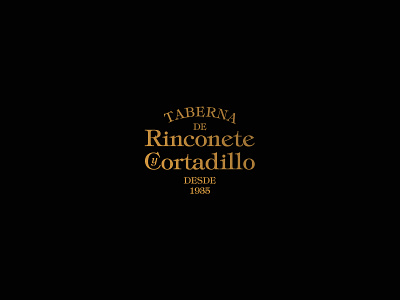 Taberna Rinconete y Cortadillo beer brand branding design food logo old spain taberna tipografía type typography