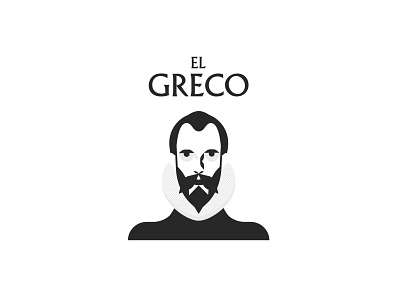 "El Greco" Logo art arte black branding design icon illustration logo spain type typography