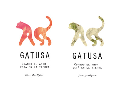 Wine Gatusa. brand cat icon icons illustration logo spain type typogaphy wine