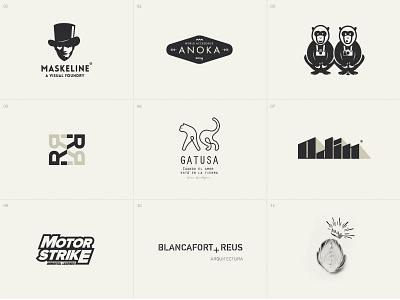 Combo Logos black brand branding identity illustration logo logos monkey murcia type