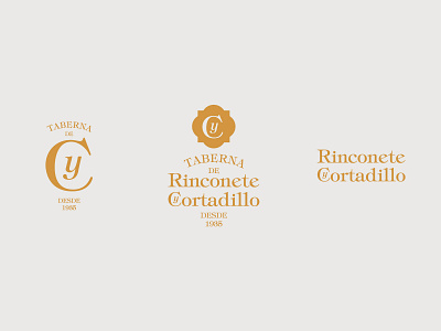 Taberna típica Española. Rinconete y Cortadillo food gold madrid restaurant spain taberna tapas type typogaphy