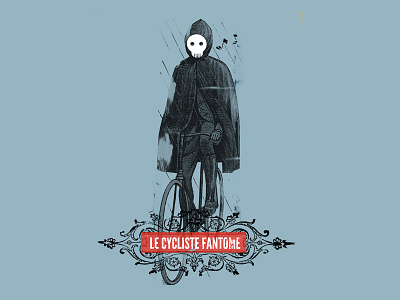 Le Cycliste Fantome cycle cycliste illustration music t shirt