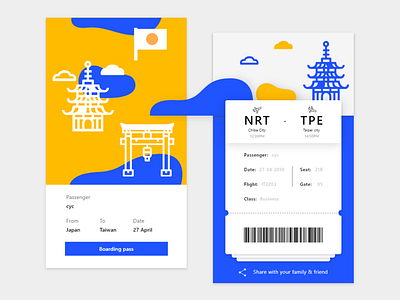 Daily UI 024 Boarding Pass