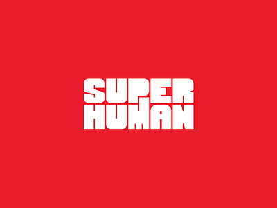 Superhuman branding illustration logo typography vector wordmark