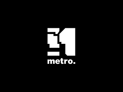 Metro branding design icon illustration logo metro new york nyc subway symbol vector