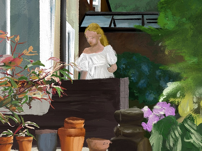 Girl in the garden