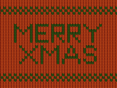 Merry Knitmas knitted typography wool