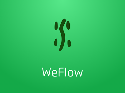 WeFlow App Logo Design app f2e logo oracle. water web weflow workflow
