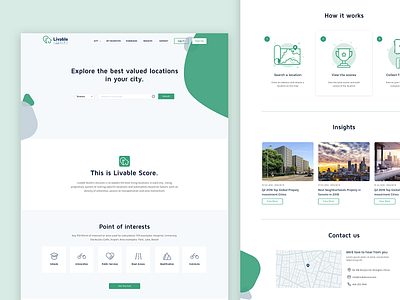 Landing page - Livable score geometric hero header landing page locations minimalist scores