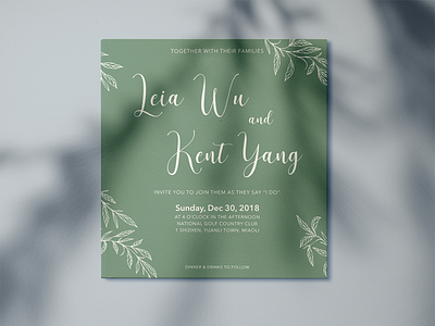 Save the date wedding invitation card - green nature classic minimalist save the date savethedate wedding wedding card wedding invitation