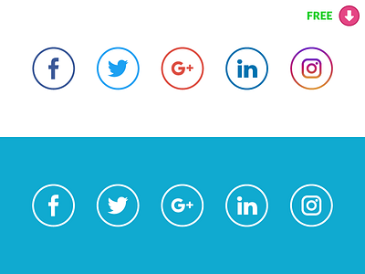 New Free Social Media icons with original colors - Free Vector free social media icons new social media icons social media vector