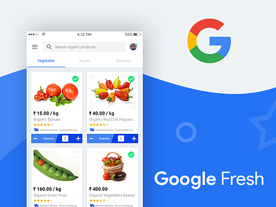 Google Fresh app free ui design