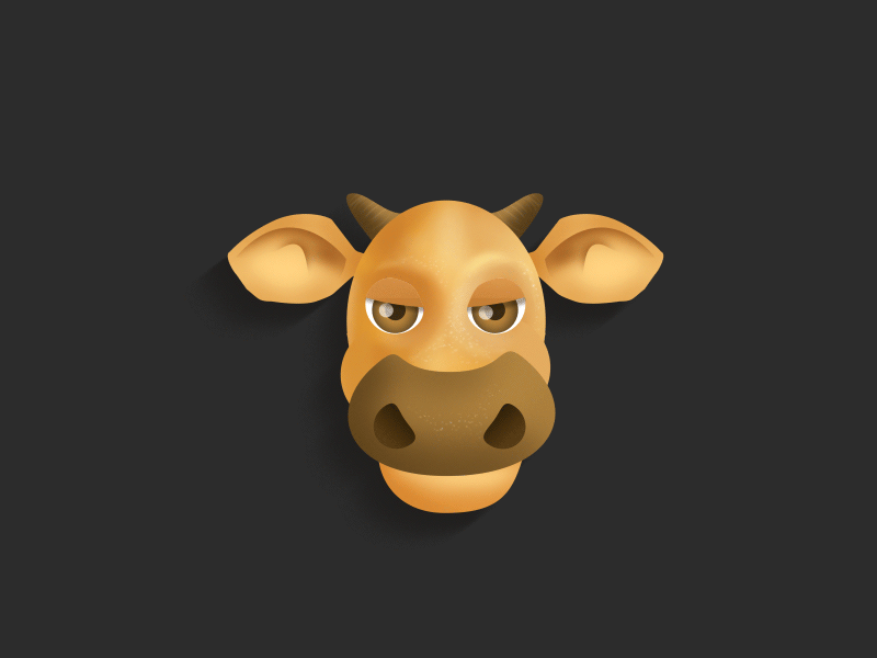 Lazy Cow animation 2d character design