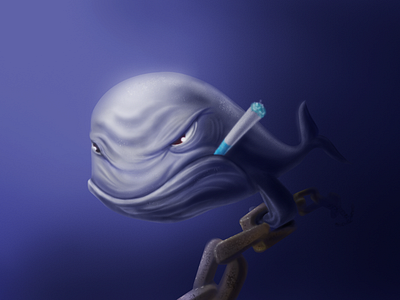 Smoker Whale animation character design