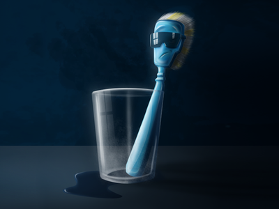 Freaky toothbrush art direction character design illustration