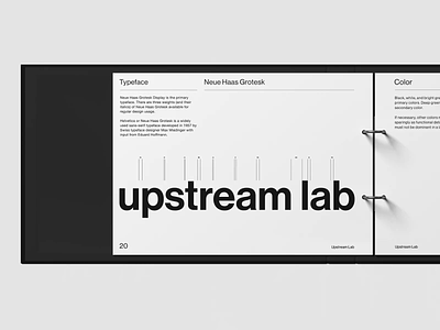 Upstream Lab — Brand Guidelines branding clean corporate identity graphic design grid guidebook guidelines identity identity design logotype minimal
