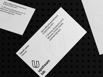 Upstream Lab — Business Cards brand identity branding business card corporate identity energytech identity logotype logotypedesign typogaphy